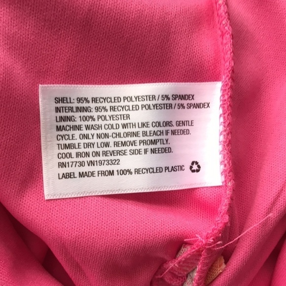 Wild fable mesh ruched side lettuce hem colourful skirt size small pink stretchy - Picture 3 of 4